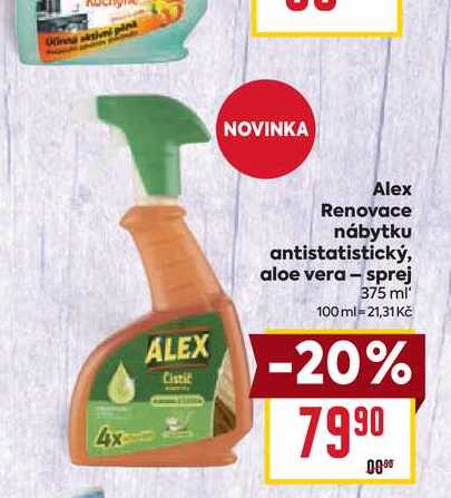 Alex Renovace nábytku antistatistický, aloe vera - sprej 375 ml
