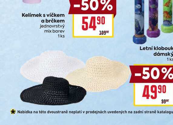 Letní klobouk dámský 1 ks 