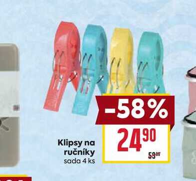 Klipsy na ručníky sada 4 ks