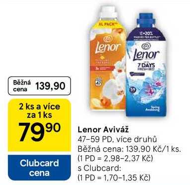 Lenor Aviváž, 47-59 PD Tesco