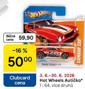 Hot Wheels Autíčko, 1: 64. více druhů Tesco