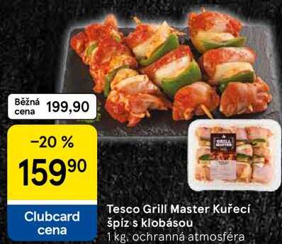 Tesco Grill Master Kuřecí špíz s klobásou, 1 kg