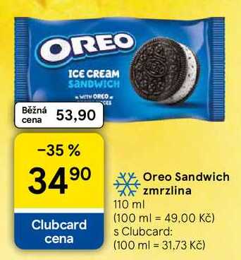 Oreo Sandwich zmrzlina, 110 ml 