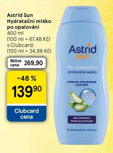 Astrid Sun Hydratační mléko po opalování, 400 ml Tesco