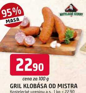 GRIL KLOBÁSA OD MISTRA 100g