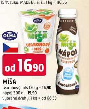 MÍŠA tvarohový mls 130 g