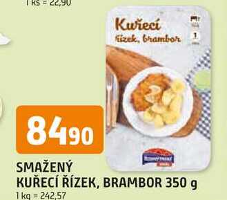 SMAŽENÝ KUŘECÍ ŘÍZEK, BRAMBOR 350 g