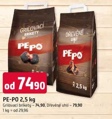 PEPO 2,5 kg Grilovací brikety