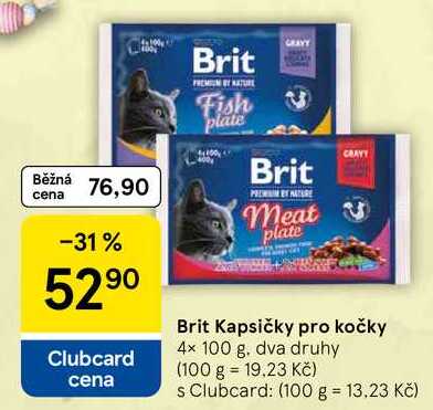 Brit Kapsičky pro kočky, 4x 100 g