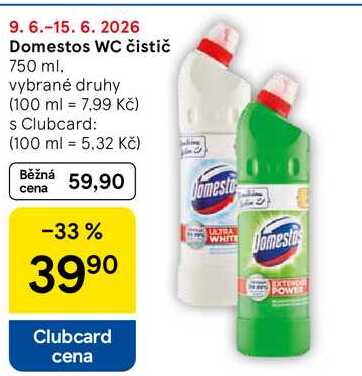 Domestos WC čistič, 750 ml Tesco