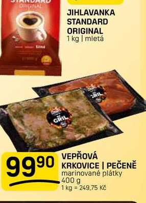 VEPŘOVÁ KRKOVICE | PEČENĚ marinované plátky 400 g