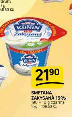 SMETANA ZAKYSANÁ 15% 190g