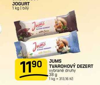 JUMS TVAROHOVÝ DEZERT vybrané druhy 38 g