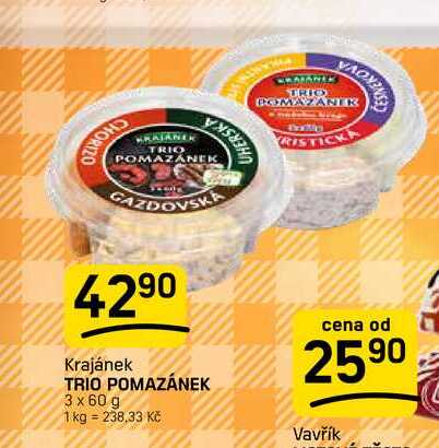 TRIO POMAZÁNEK 3 x 60 g