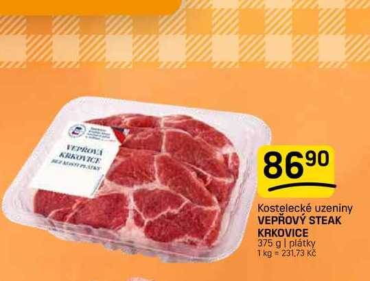 VEPŘOVÝ STEAK KRKOVICE 375 g | plátky