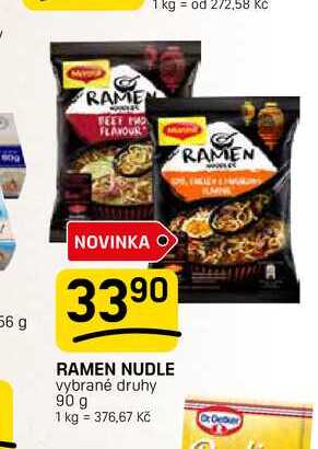 RAMEN NUDLE vybrané druhy 90 g
