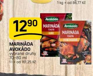 MARINÁDA AVOKÁDO vybrané druhy 70-80 ml