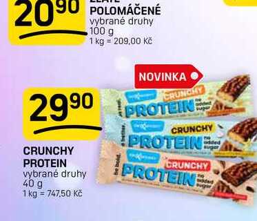 CRUNCHY PROTEIN vybrané druhy 40 g