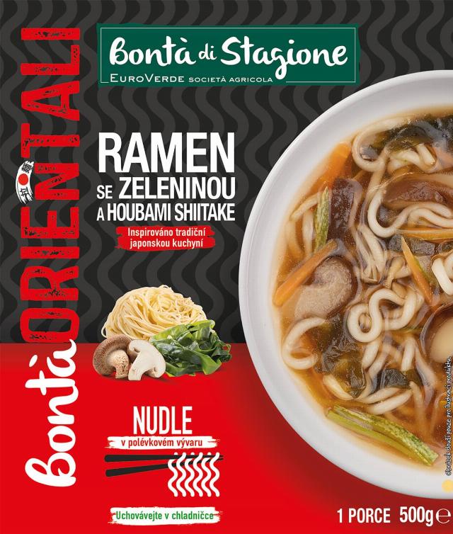 Ramen polévka s Shiitake houbami
