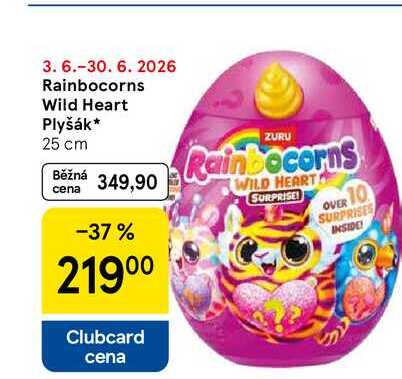 Rainbocorns Wild Heart Plyšák, 25 cm Tesco