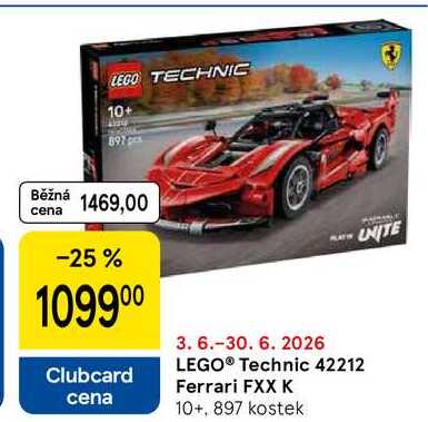 LEGO® Technic 42212 Ferrari FXX K 10+, 897 kostek