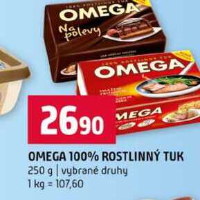 OMEGA 100% ROSTLINNÝ TUK 250 g vybrané druhy