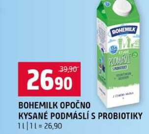 BOHEMILK OPOČNO SPOND KYSANÉ PODMÁSLÍ S PROBIOTIKY 1l