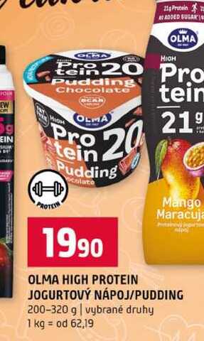 OLMA HIGH PROTEIN JOGURTOVÝ NÁPOJ PUDDING 200-320 g