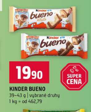 KINDER BUENO 39-43 g vybrané druhy
