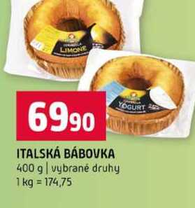 ITALSKÁ BÁBOVKA YOGURT 400 g vybrané druhy 