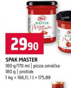 SPAK MASTER 180 g/170 ml pizza omáčka 180 g protlak