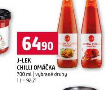 J-LEK CHILLI OMÁČKA 700 ml vybrané druhy 