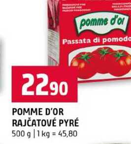 POMME D'OR RAJČATOVÉ PYRÉ 500 g