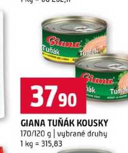 GIANA TUŇÁK KOUSKY 170/120 g vybrané druhy