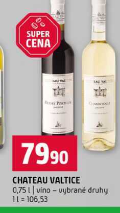 CHATEAU VALTICE 0,75l vino vybrané druhy 