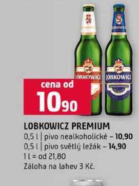 LOBKOWICZ PREMIUM 0,5l pivo nealkoholické