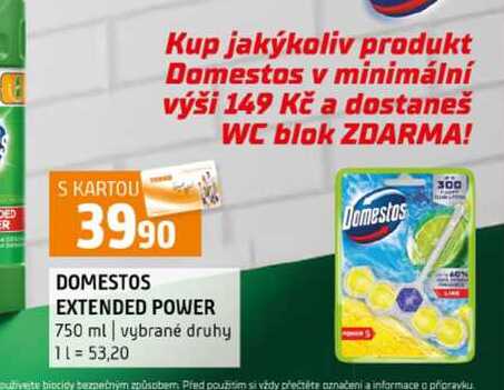 DOMESTOS EXTENDED POWER 750 ml vybrané druhy Terno
