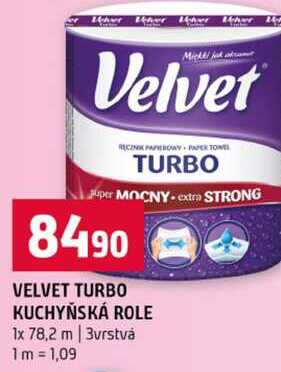 VELVET TURBO KUCHYŇSKÁ ROLE 1x 78,2 m 3vrstvá Terno