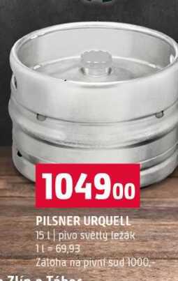 PILSNER URQUELL 15l pivo světlý ležák