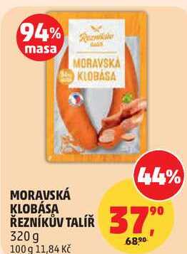 MORAVSKÁ KLOBÁSA ŘEZNÍKŮV TALÍŘ, 320 g 