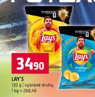 LAY'S 130 g vybrané druhy 