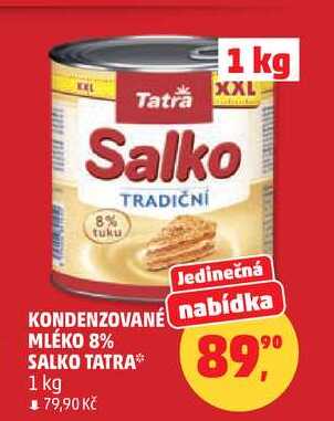 Tatra KONDENZOVANÉ MLÉKO 8%, 1 kg