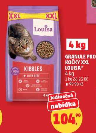 GRANULE PRO KOČKY XXL LOUISA, 4 kg