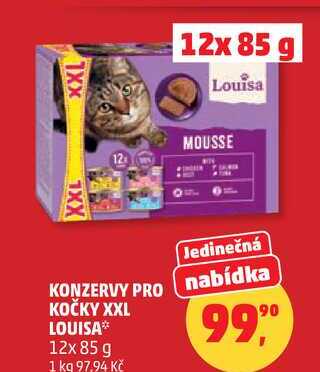 KONZERVY PRO KOČKY XXL LOUISA, 12x 85 g 