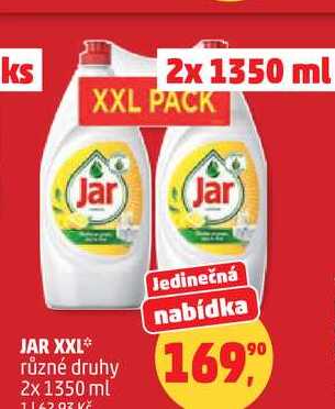 JAR XXL různé druhy, 2x 1350 ml Penny Market