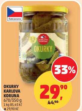 OKURKY KARLOVA KORUNA, 670/350 g