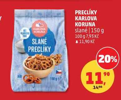 PRECLÍKY KARLOVA KORUNA slané, 150 g