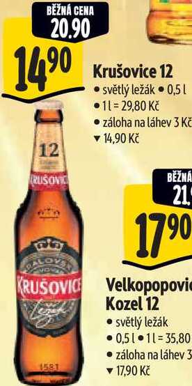 Krušovice 12, 0,5 l