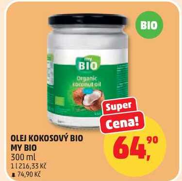 OLEJ KOKOSOVÝ BIO MY BIO, 300 ml