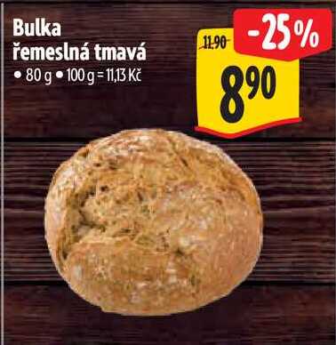 Bulka řemeslná tmavá, 80 g